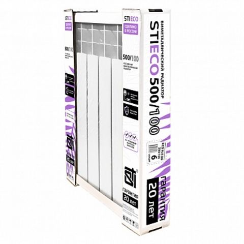 Биметаллический радиатор STI ECO RUS BM 500/100 6 сек.