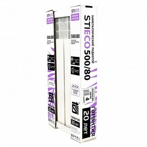 Биметаллический радиатор STI ECO RUS BM 500/80 4 сек.