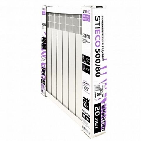 Биметаллический радиатор STI ECO RUS BM 500/80 8 сек.