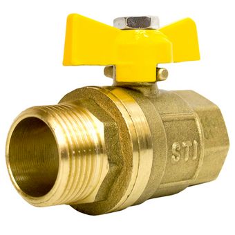  Кран шаровой газовый STI ШГ бабочка 20 