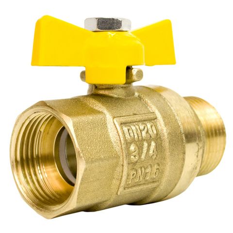 Кран шаровой газовый STI ШГ бабочка 20