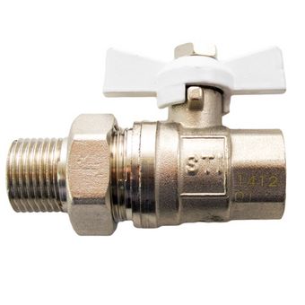  Кран шаровой STI накидная гайка бабочка 20 