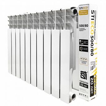  Радиатор алюминиевый STI ECO RUS AL 500/80 10 сек. 