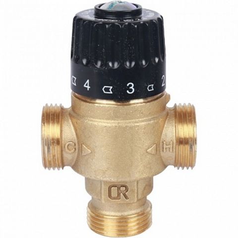 Термостатический смесительный клапан для систем отопления и ГВС STOUT 3/4" НР 30-65°С KV 2,3 SVM-012