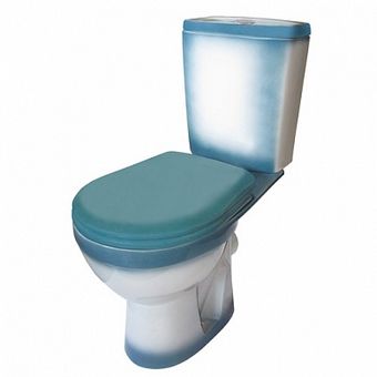  Унитаз-компакт Rosa Рио зеленый (арматура и сиденье, горизонт. выпуск) 