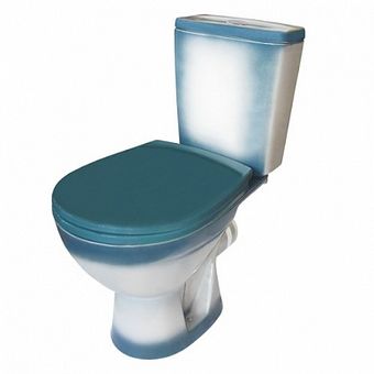  Унитаз-компакт Rosa Соло зеленый (арматура и сиденье, горизонт. выпуск) 