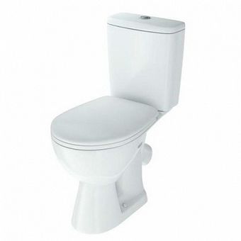  Унитаз-компакт Rosa Уют белый (арматура и сиденье, косой выпуск) 